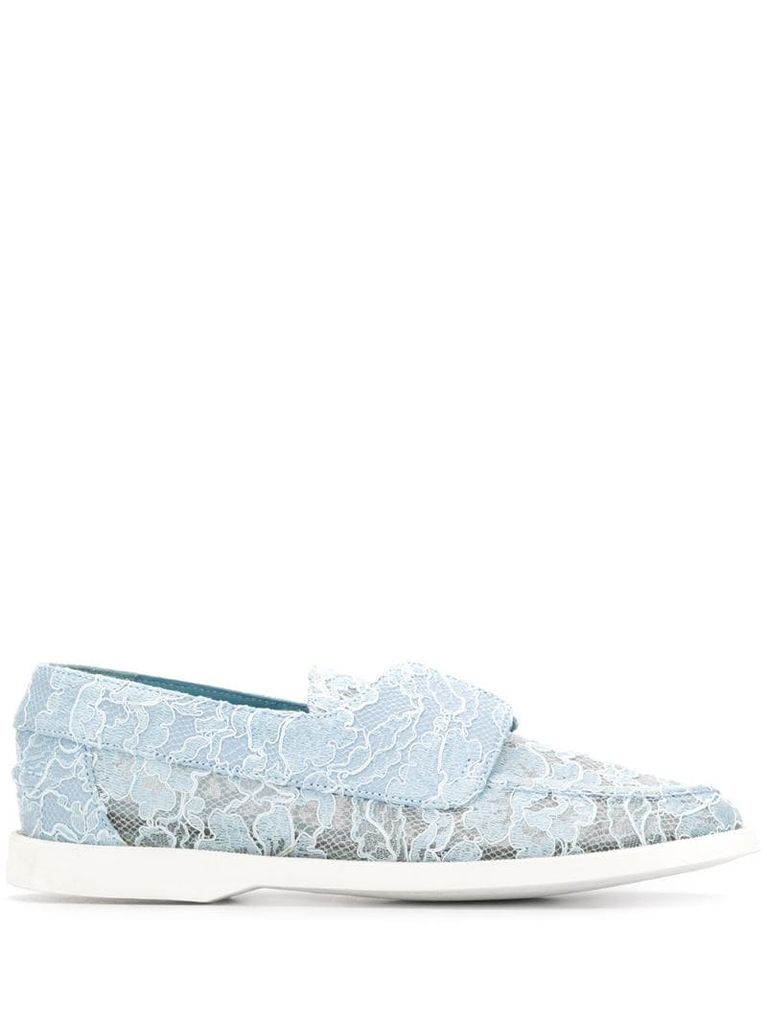 Claire lace-embellished loafers