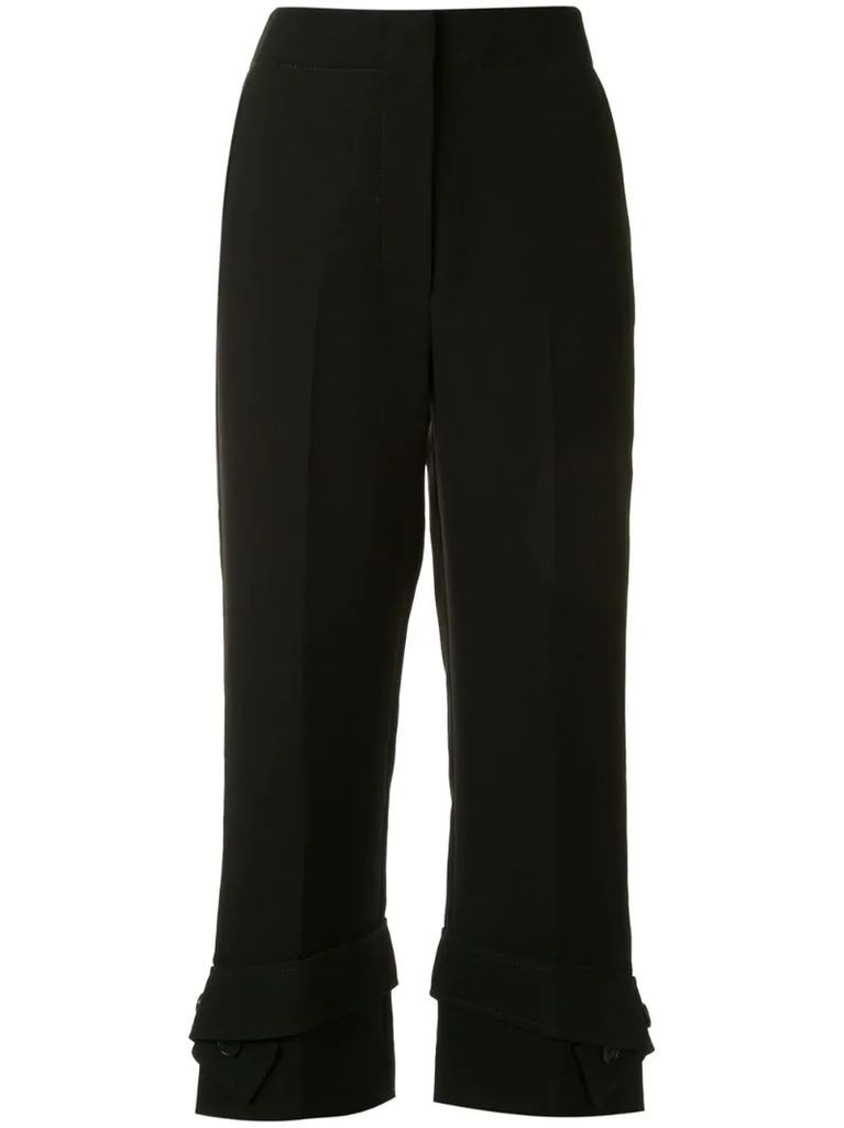 belted cuff trousers