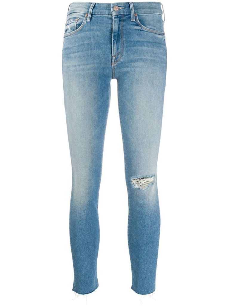 Looker frayed-edge jeans