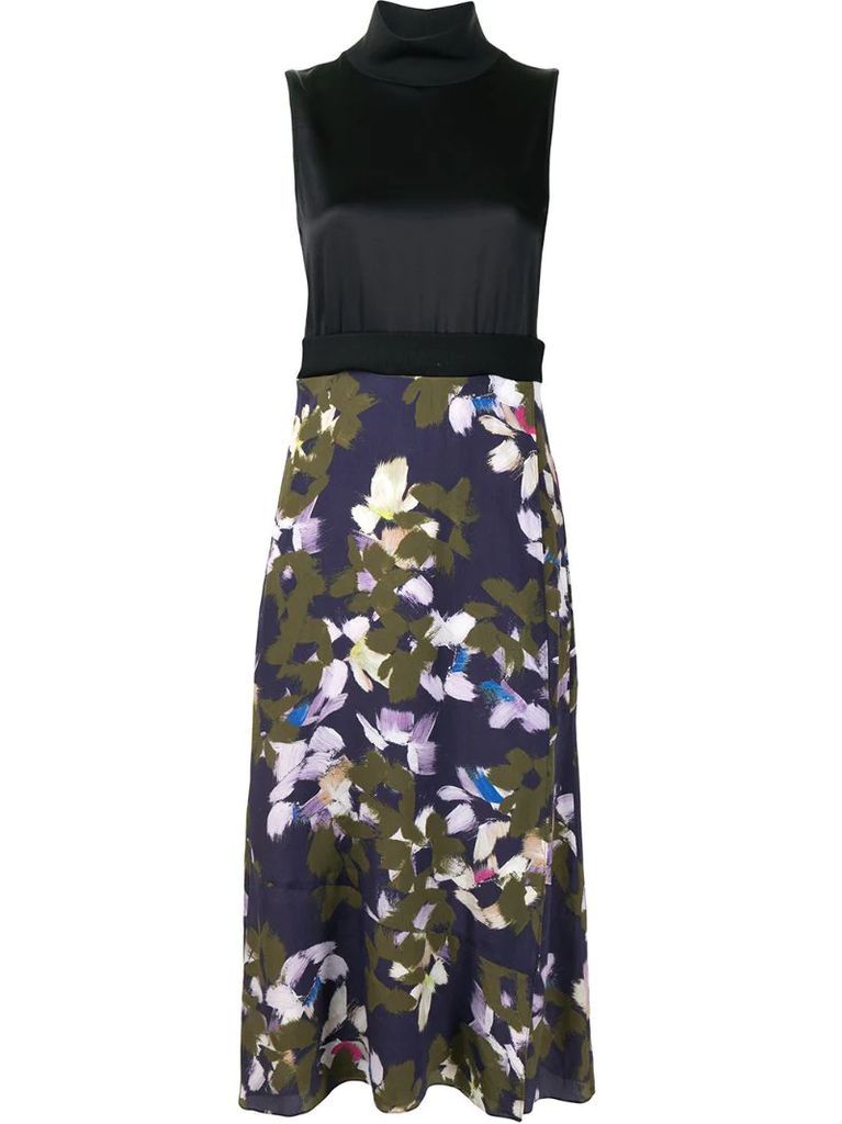 floral-print skirt midi dress
