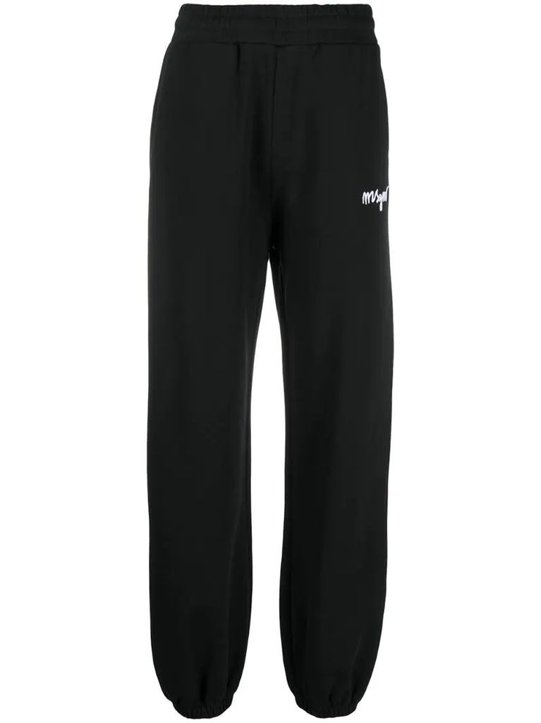 logo-embroidered track pants