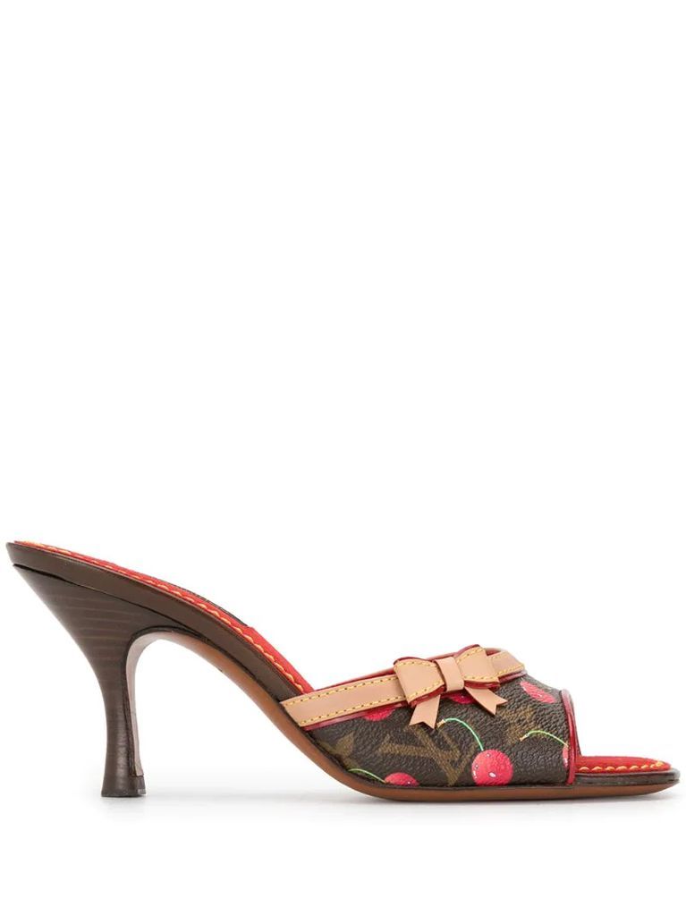 x Takashi Murakami pre-owned cherry monogram sandals