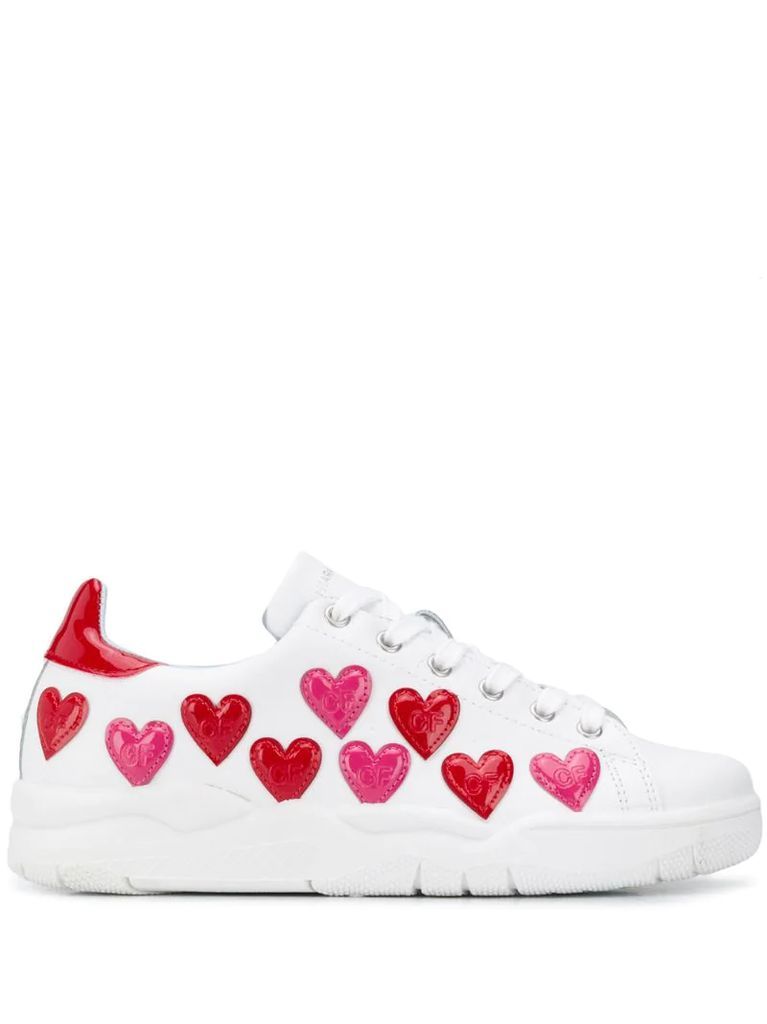 heart-embellished sneakers