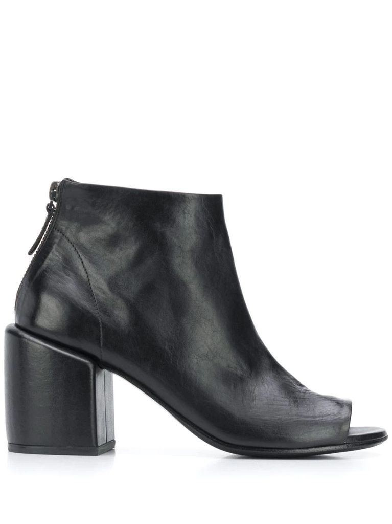 open toe ankle boots