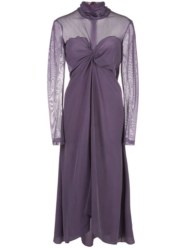 Frances turtleneck silk dress