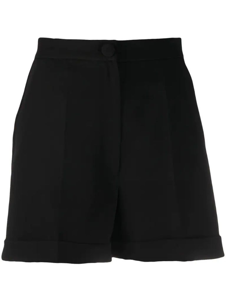 tailored front-pleat shorts