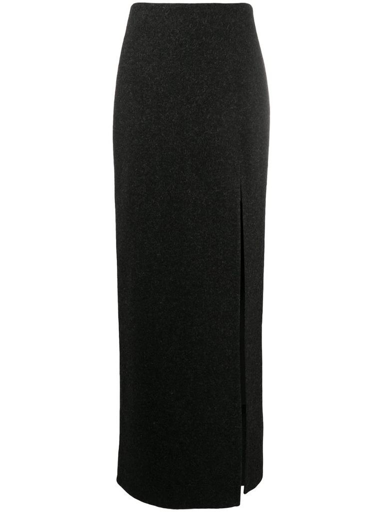 slit-front long skirt