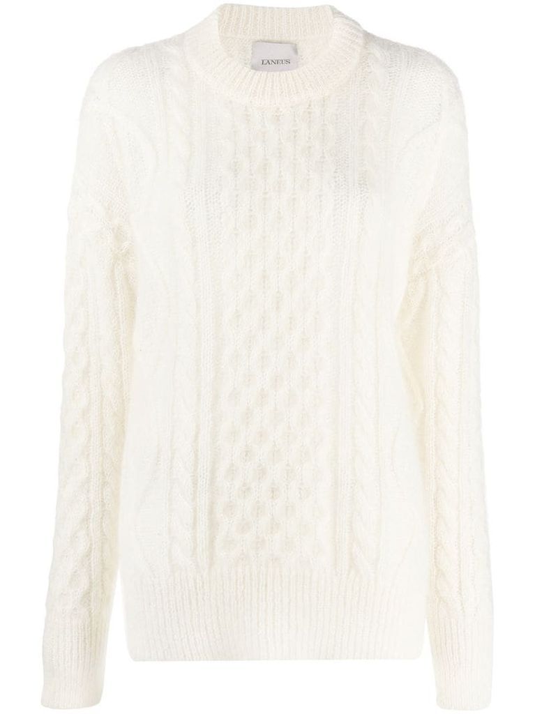loose fit cable knit jumper