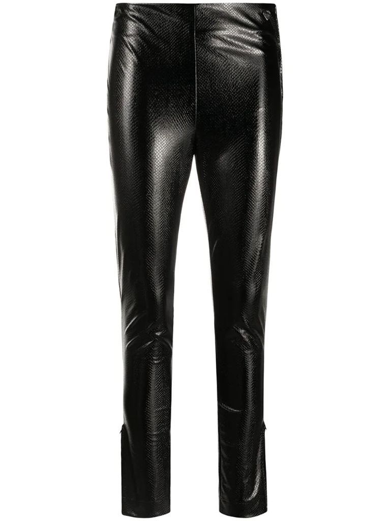faux-leather skinny trousers