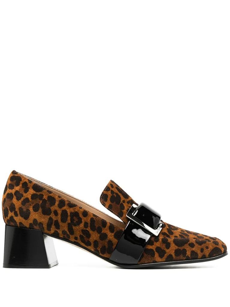 Prince leopard print loafers