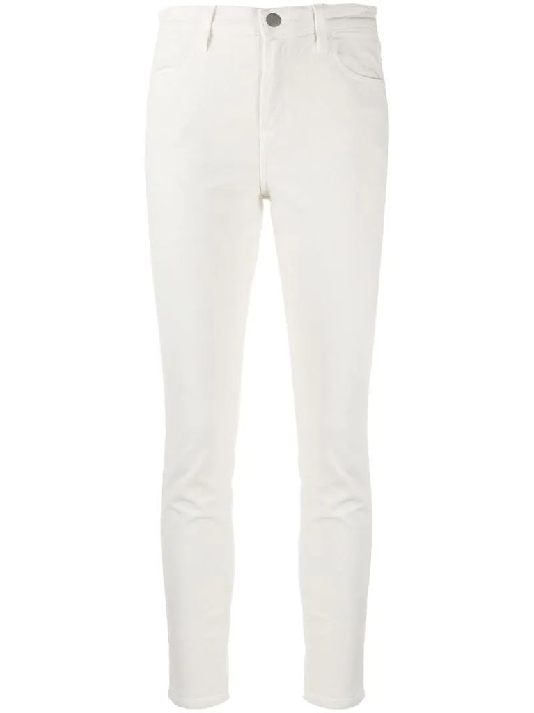 white cotton trousers