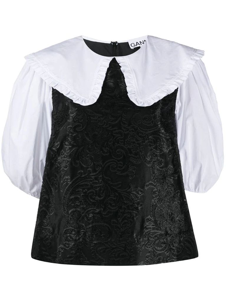 jacquard-woven blouse