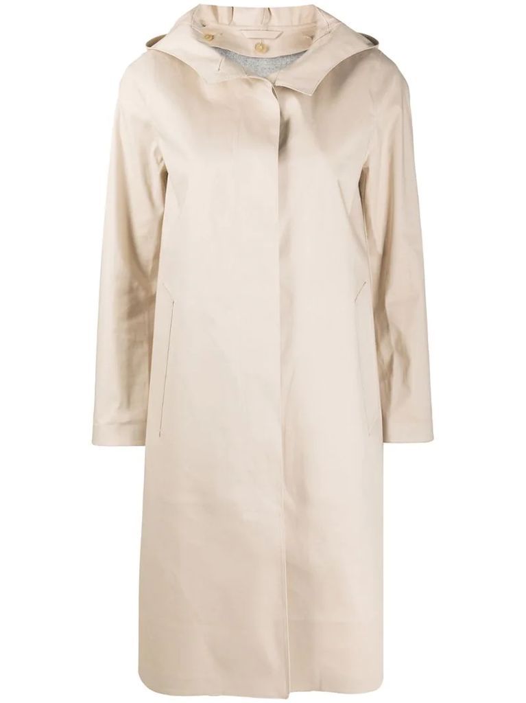contrasting cuffs trench coat
