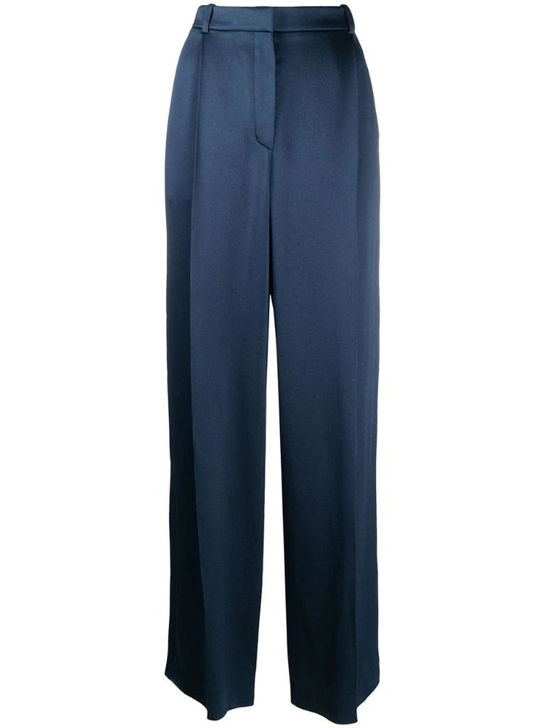 high-waist wide trousers