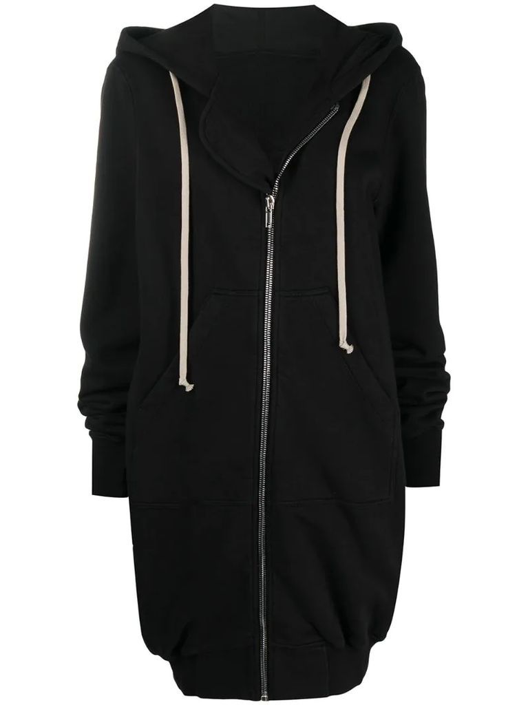 longform zip hoodie