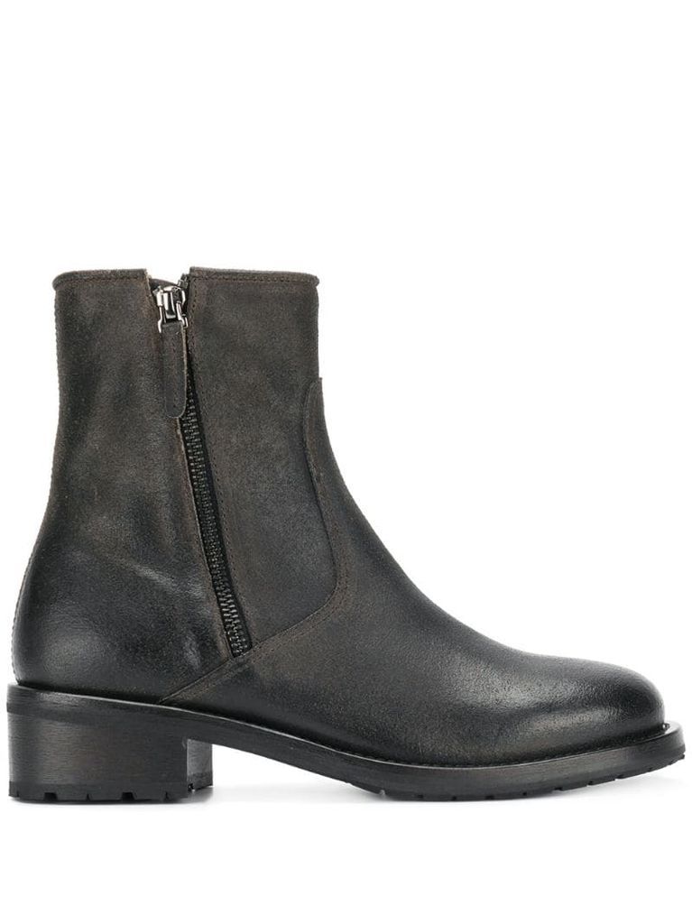 zipped chelsea boots
