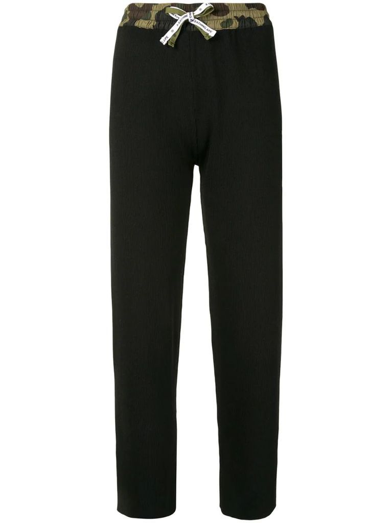 cropped ribbed trousers