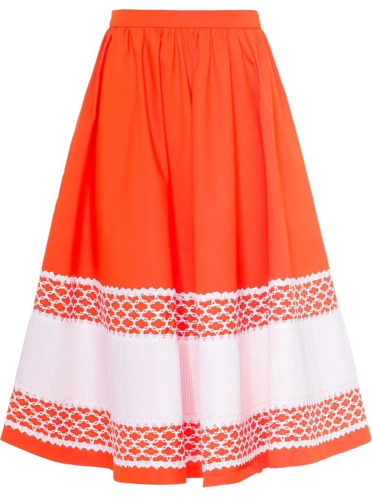 lace-panel skirt