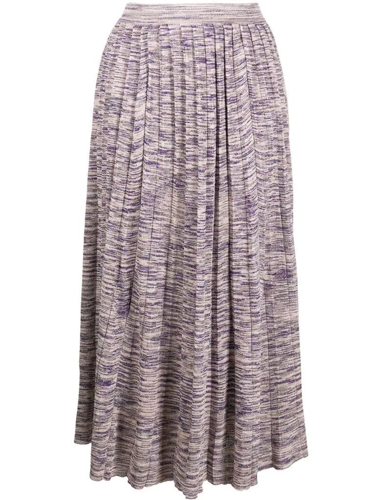 Marlie pleated knit skirt