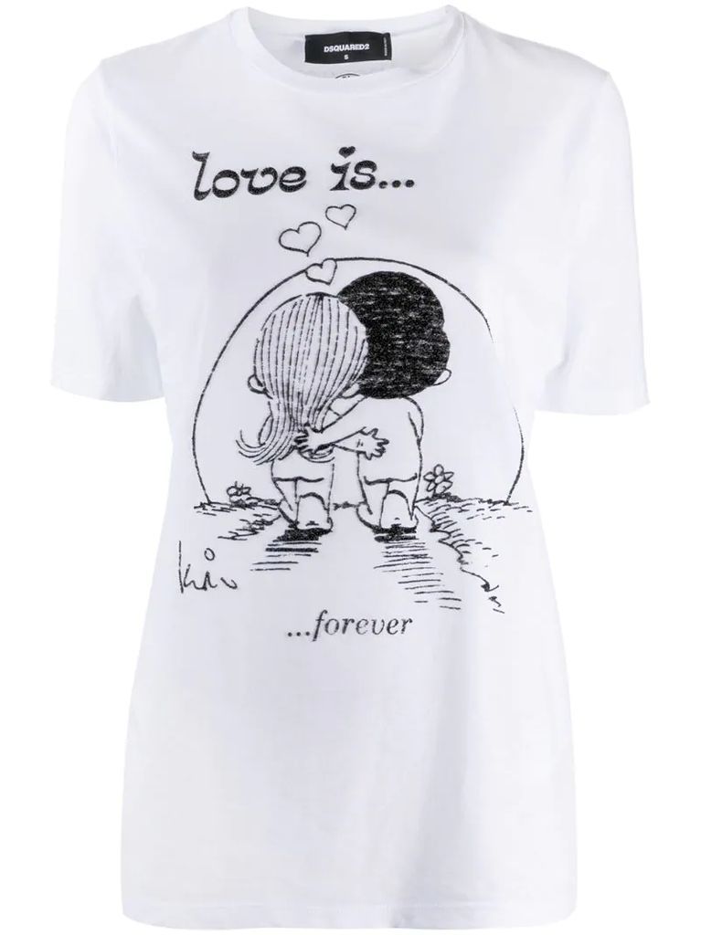 Love is Forever graphic-print T-shirt