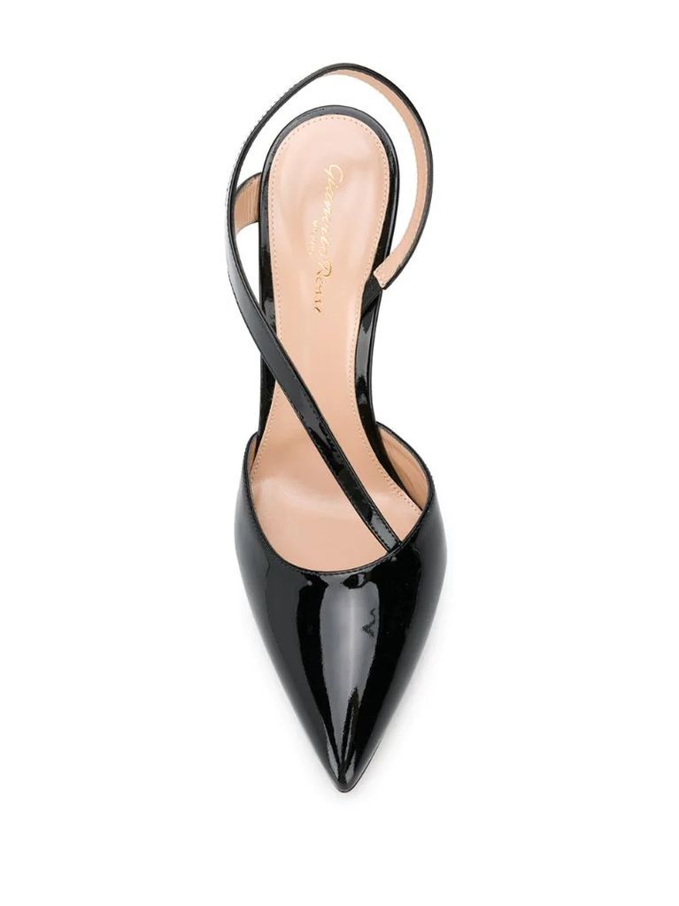 patent leather slip-on heels