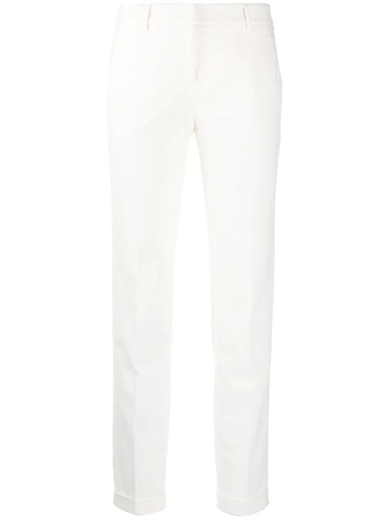 cropped skinny-fit trousers