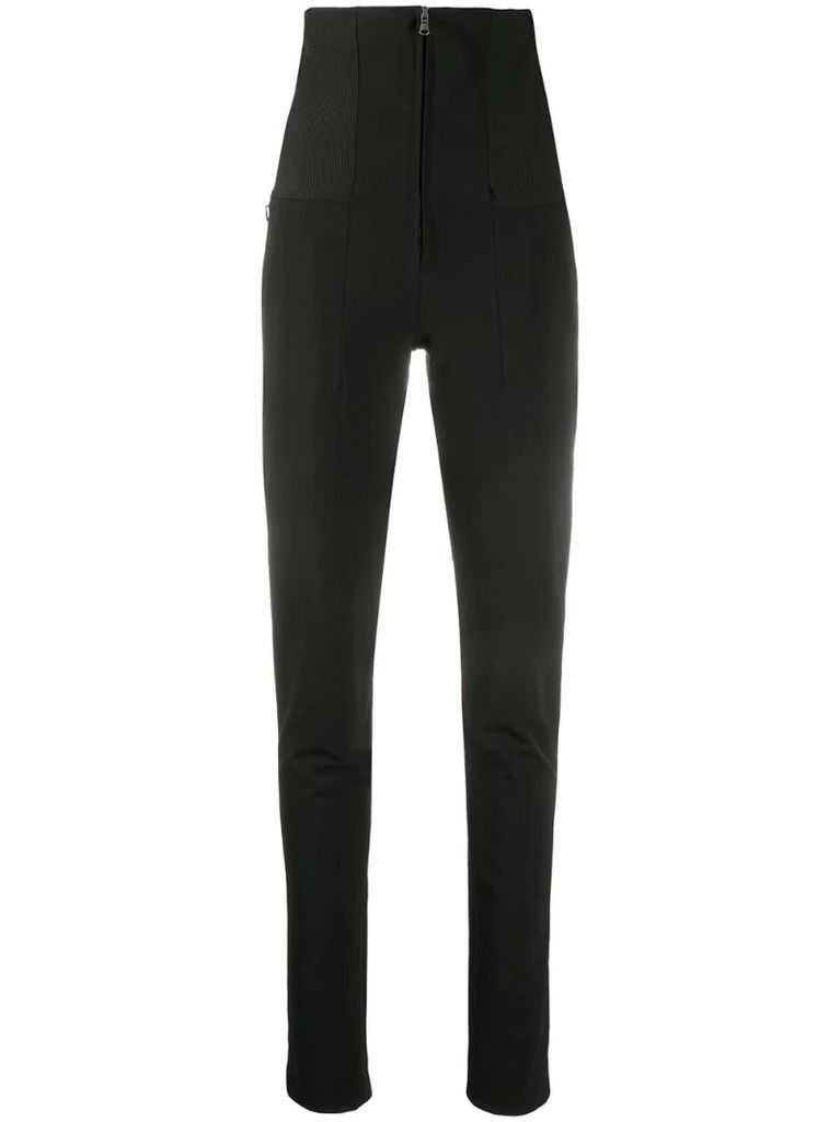 ultra-high waisted skinny trousers