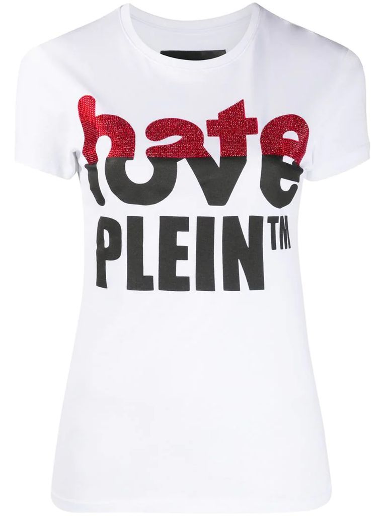 Love Plein rhinestone T-Shirt