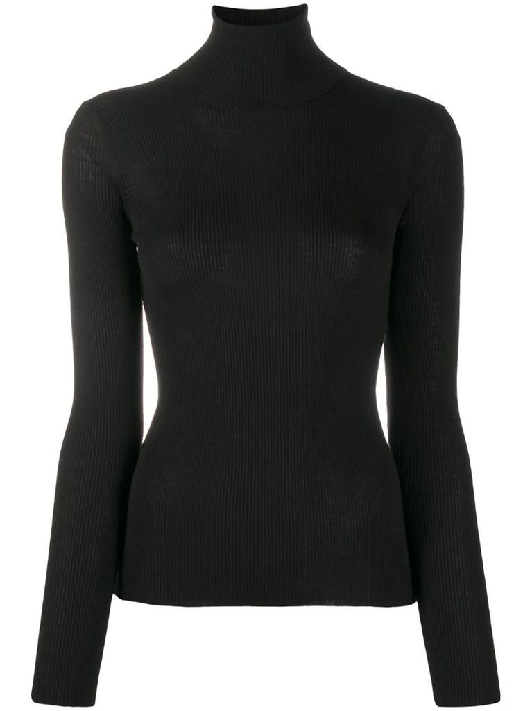 long sleeved roll-neck top
