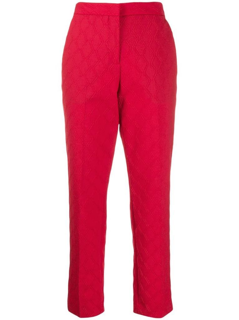 cropped zigzag trousers