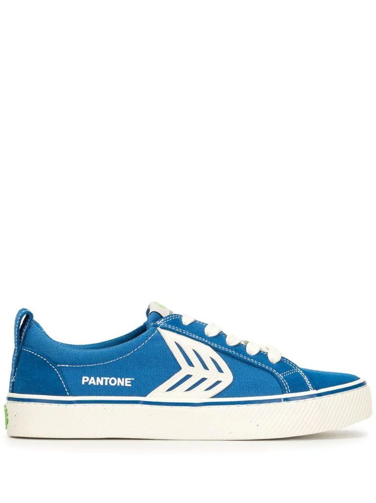 x Pantone CATIBA Low Stripe Pantone Classic Blue Suede and Canvas Sneaker