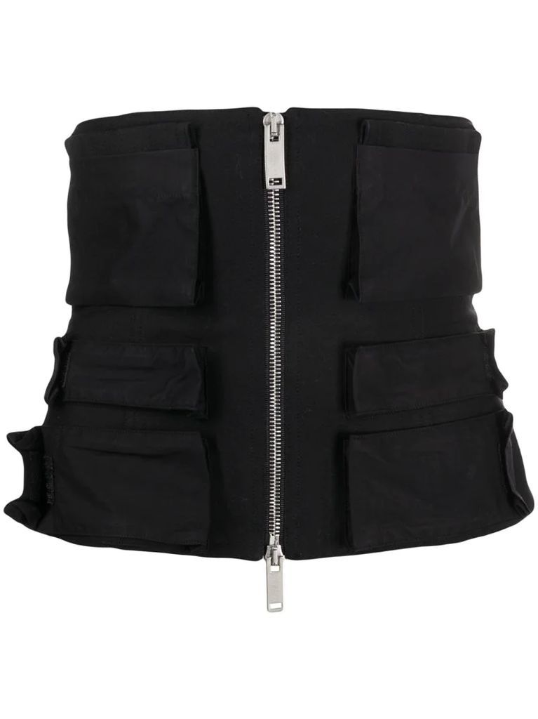 zip pockets corset