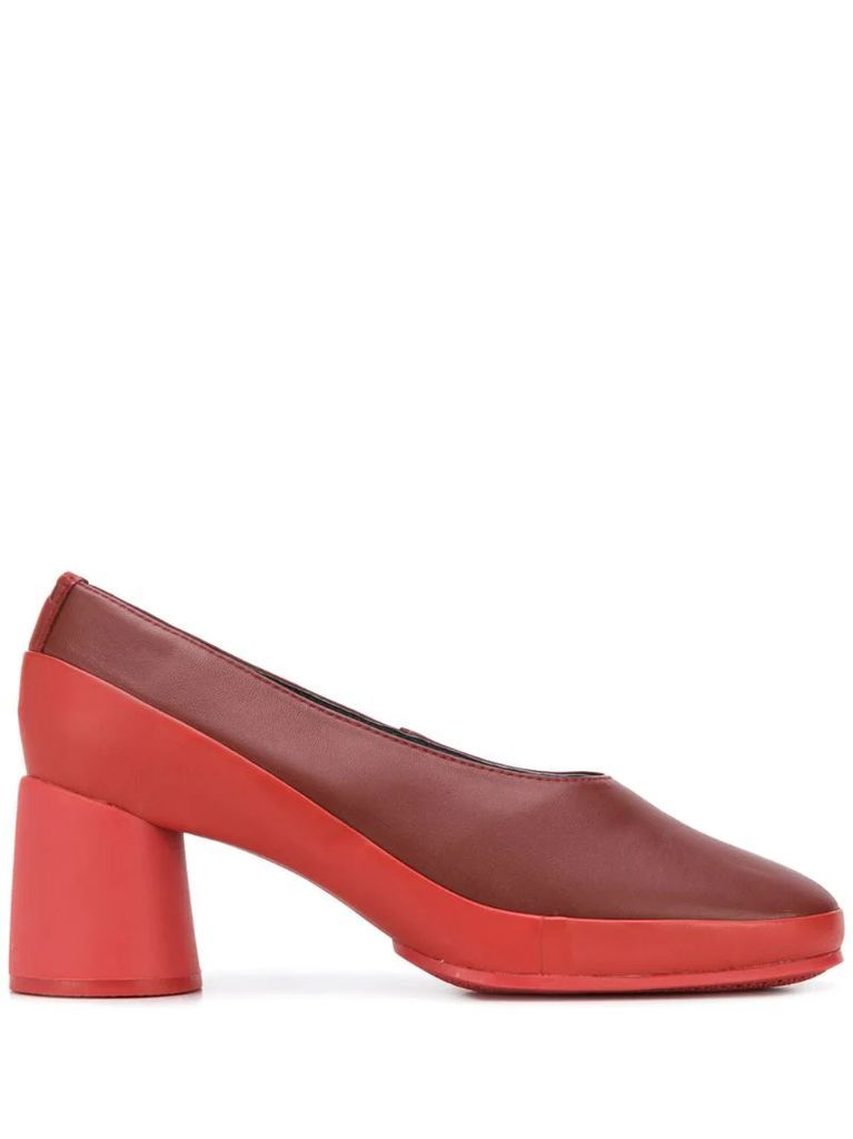 Upright two-tone pumps