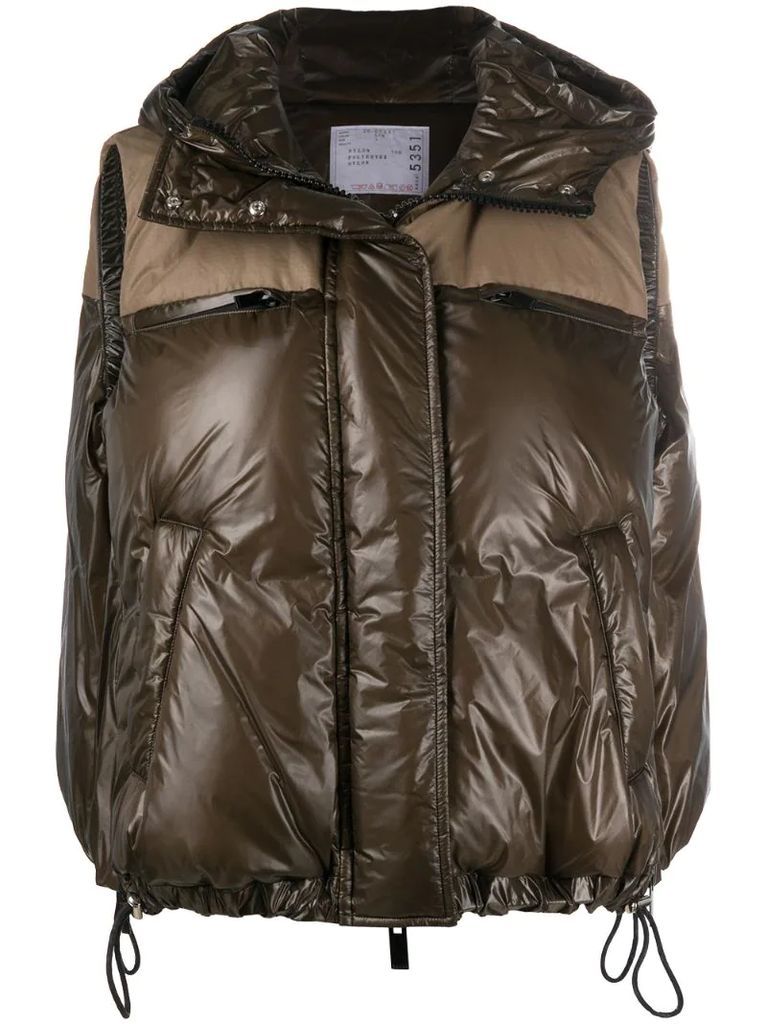 padded hooded gilet