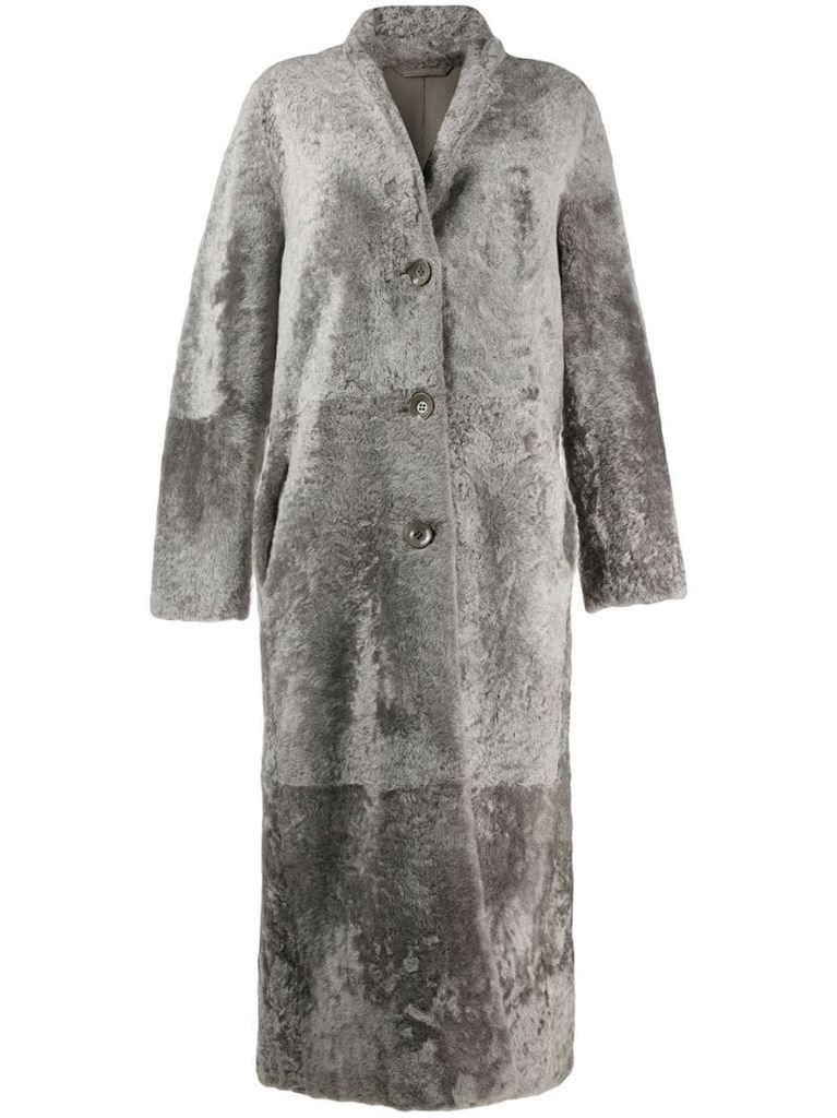 longline shearling coat