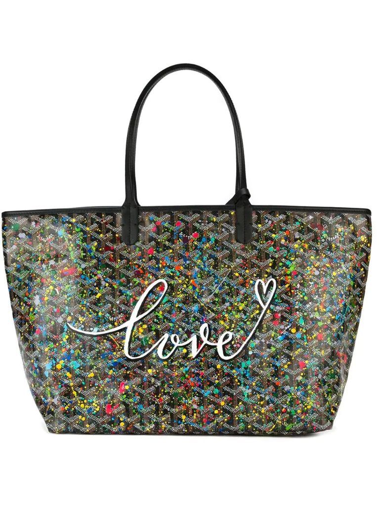 love print shopper tote