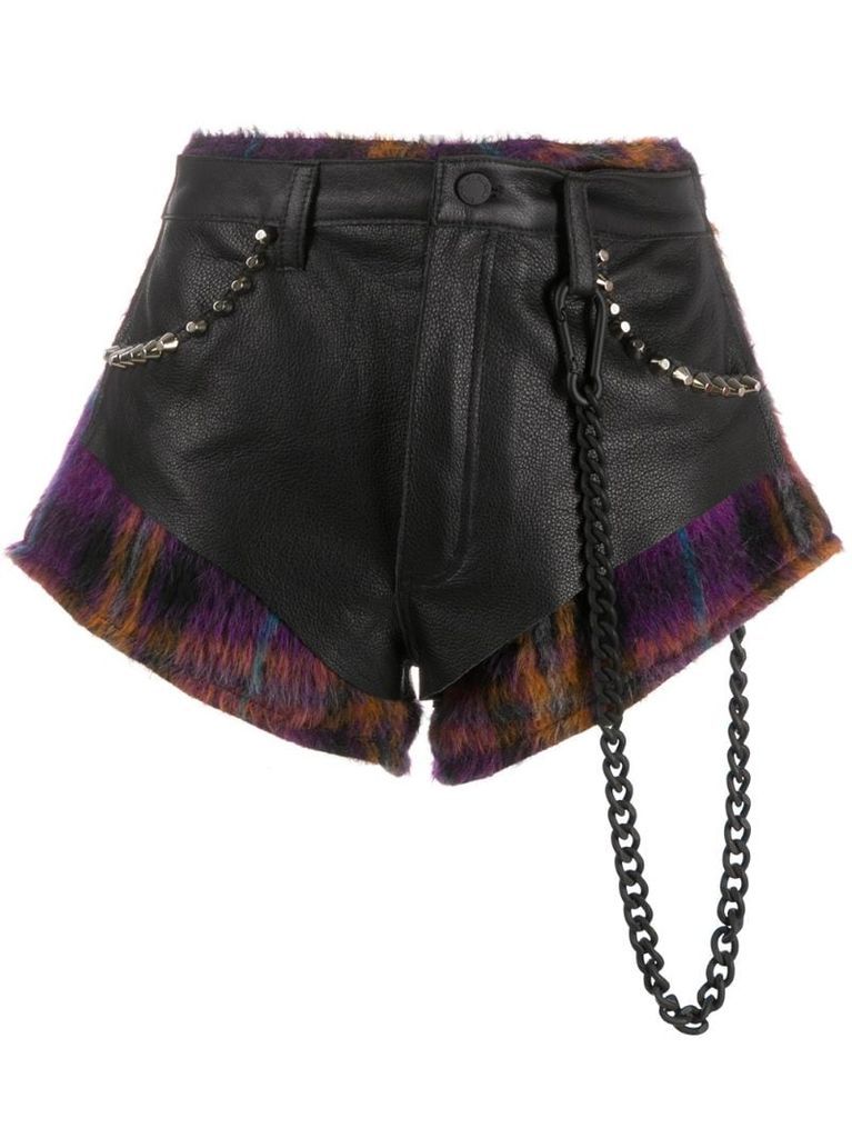 combined studded shorts