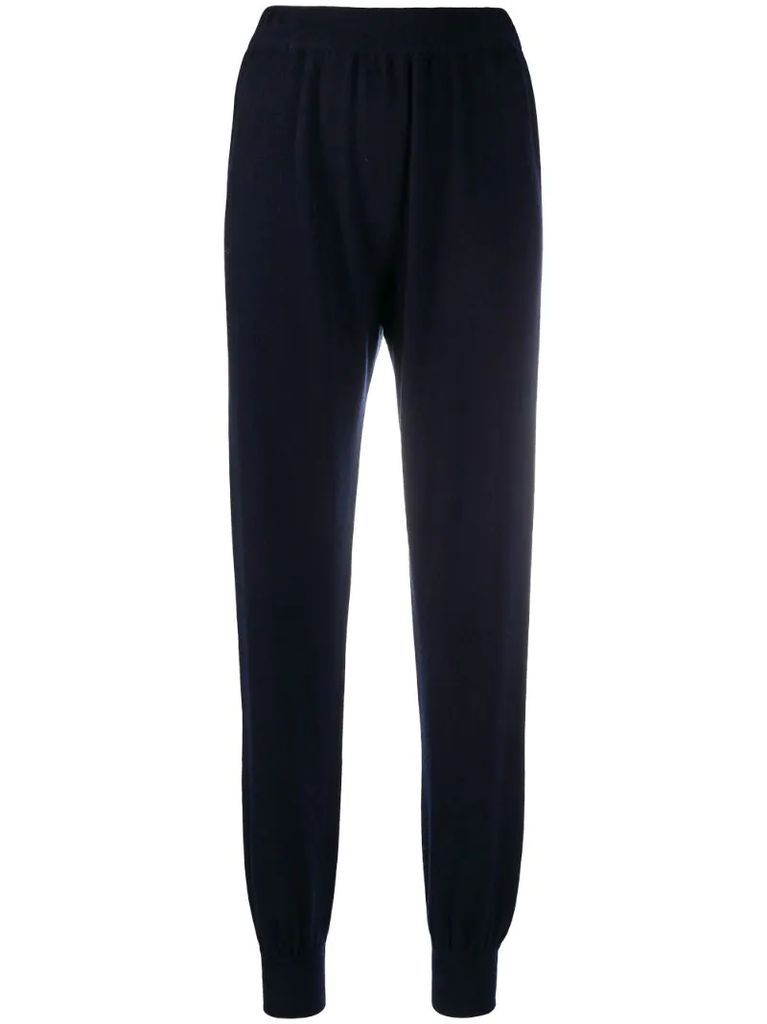 cashmere tapered trousers