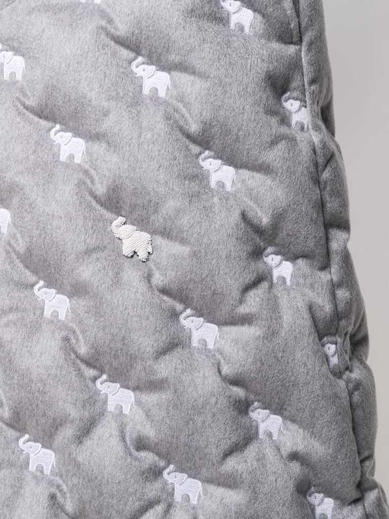 elephant motif padded skirt