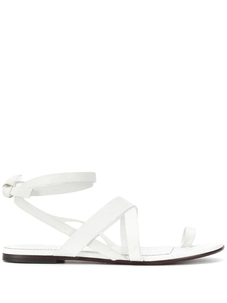 crossover strap sandals