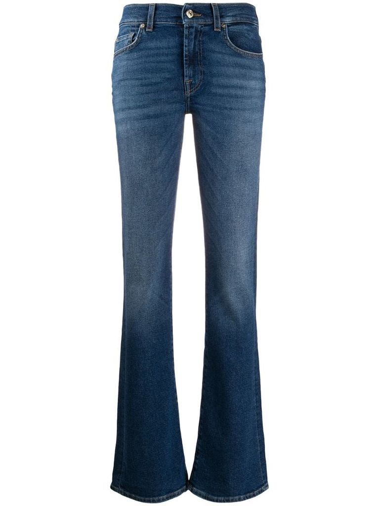 flared mid-rise jeans