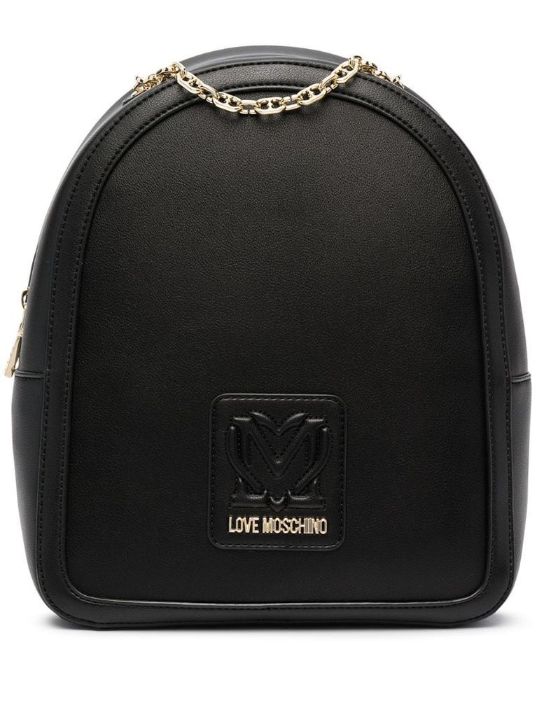 logo-debossed backpack