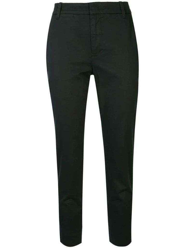cropped slim-fit chinos