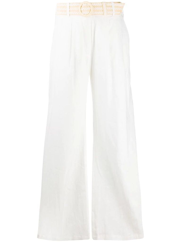 belted waist trousers