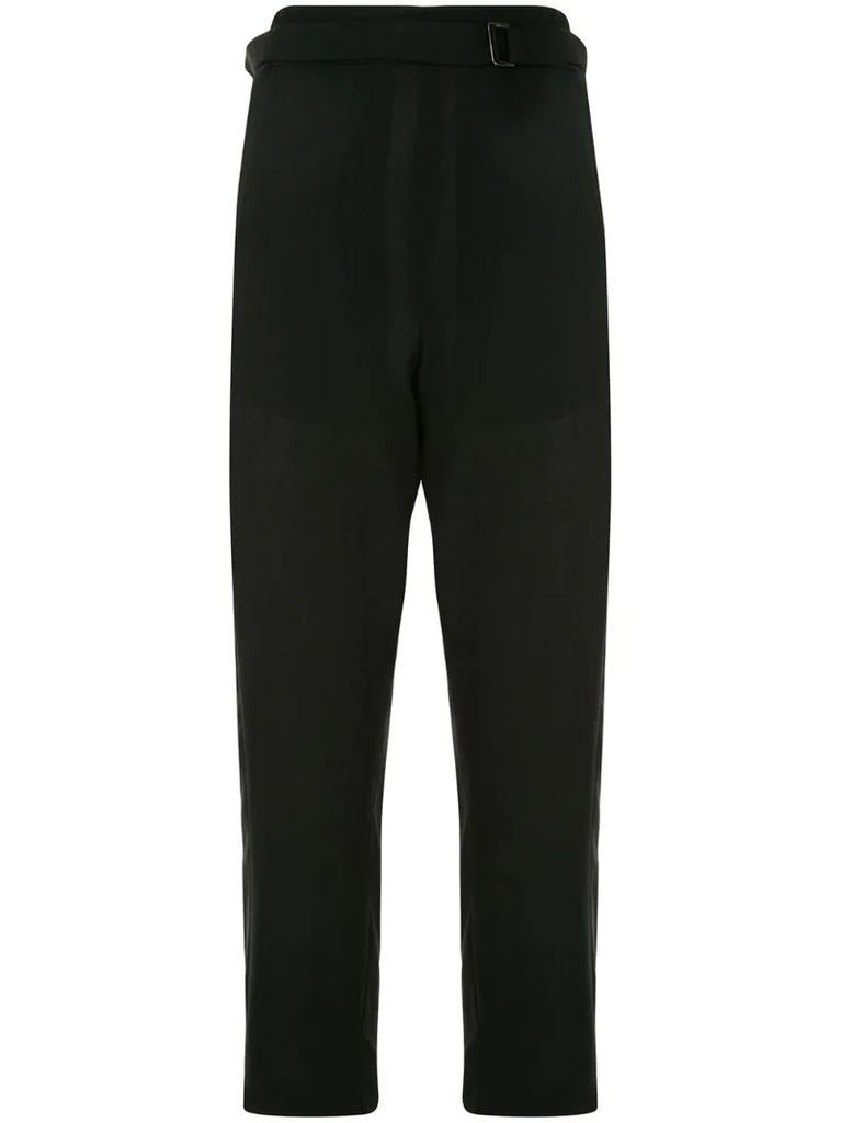 cropped crepe trousers