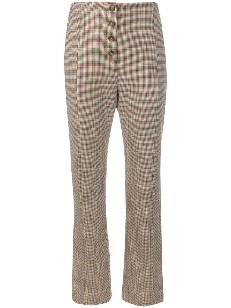 flare tweed suit trousers