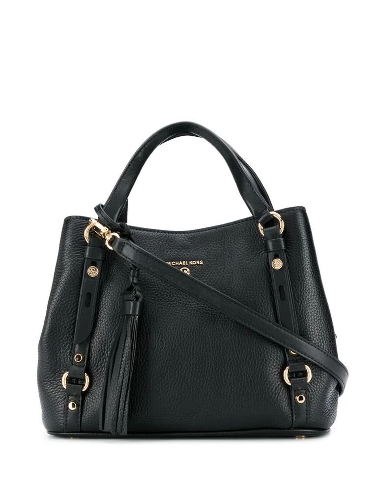 buckle leather tote bag