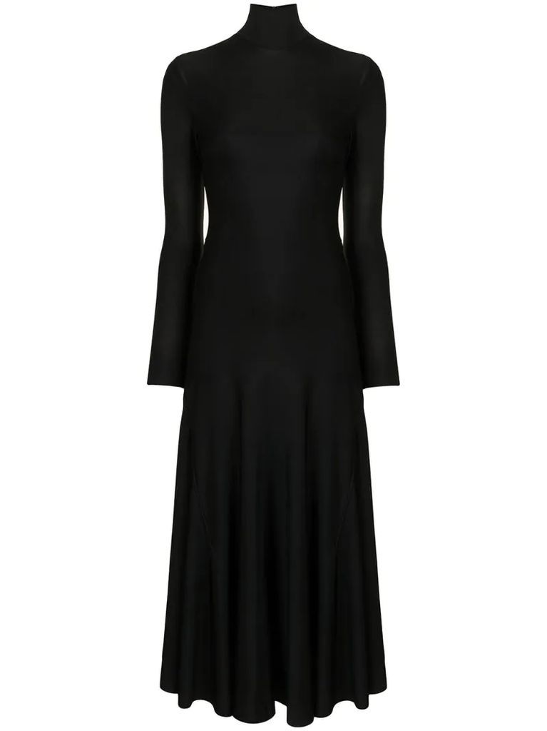 long roll neck dress