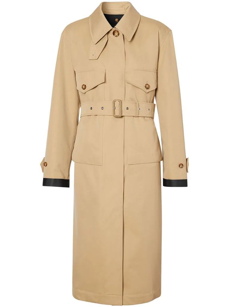 detachable warmer belted car coat