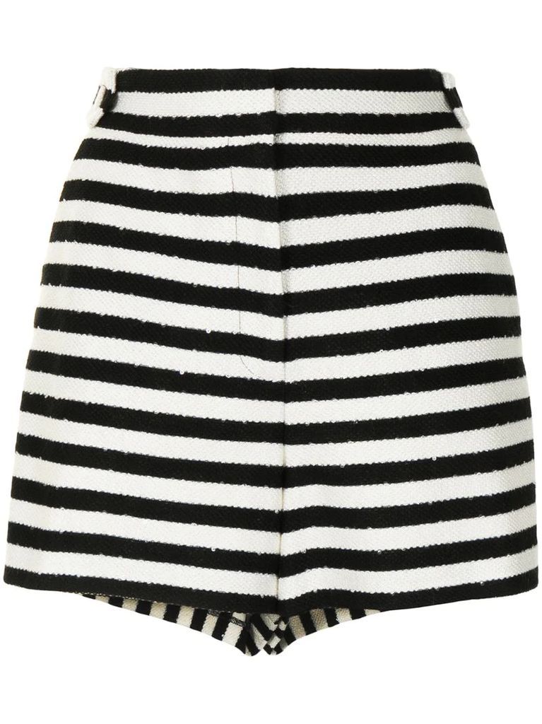 two-tone striped shorts